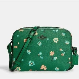 Coach C8699 Mini Camera Bag Purse. NWT Green & Floral Print